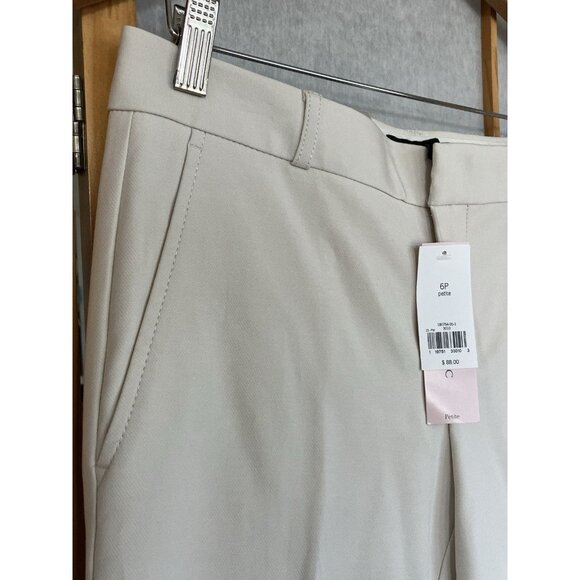 NWT Banana Republic Women’s 6P Ryan, Ivory Pants Mid Rise Straight Leg MSRP $88 - Picture 3 of 11